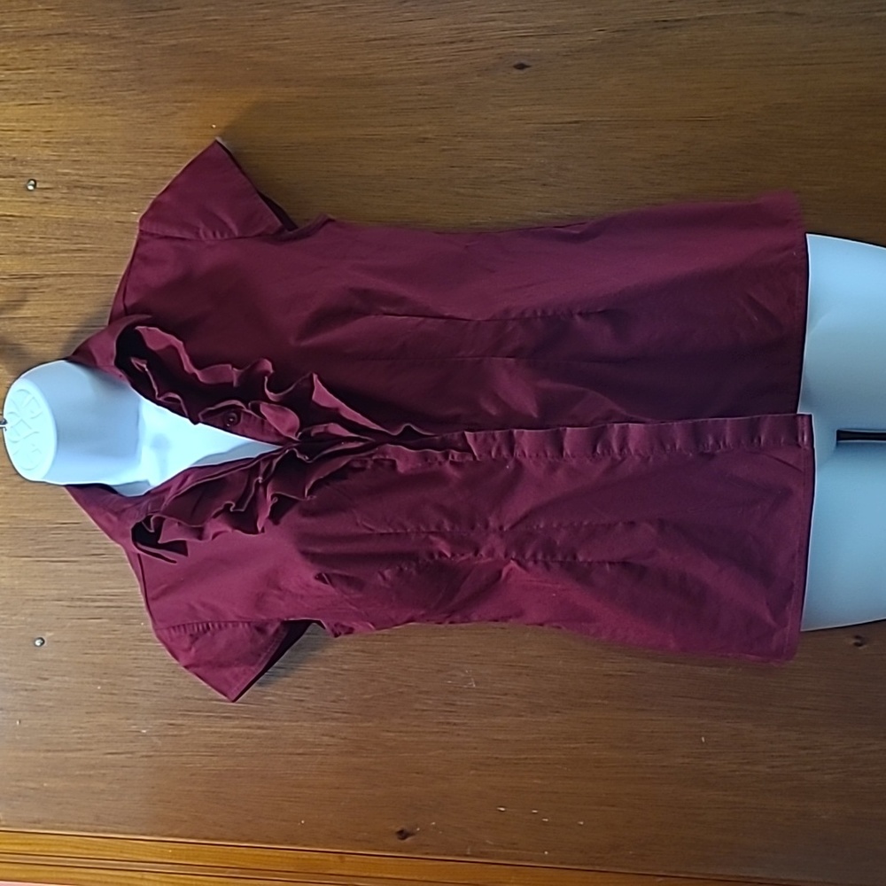 Ruffled Button Down Blouse